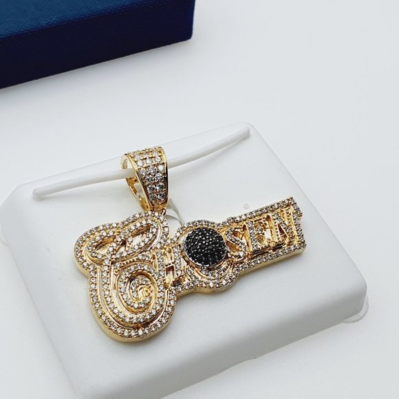 "14K Gold Plated Cubic Zircon Pendant, EVBRS544 - Picture 9 of 11